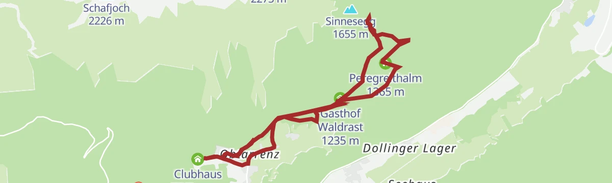 Route map: Sinnesbrunn